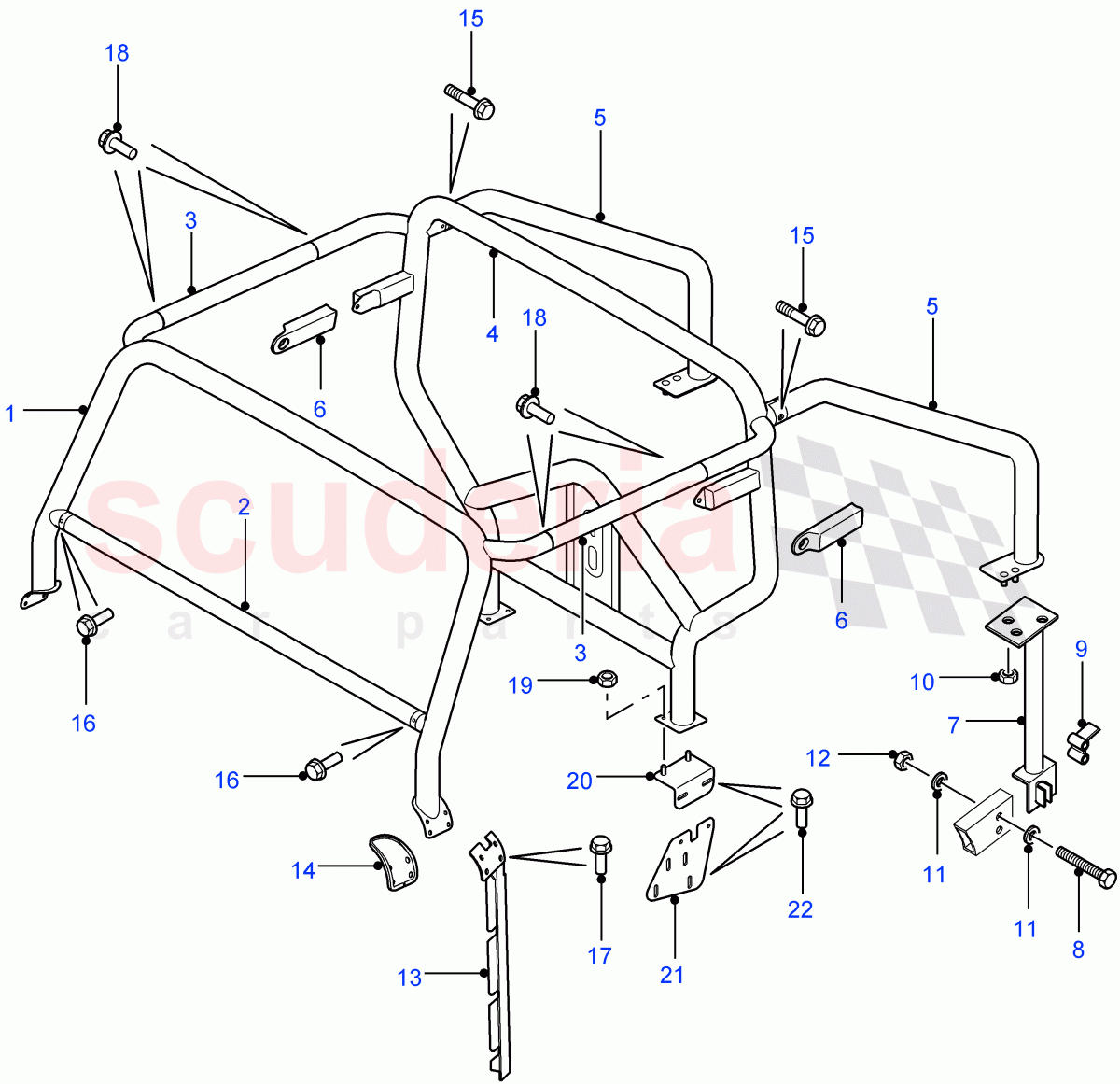 Roll Cage of Land Rover Land Rover Defender (2007-2016)