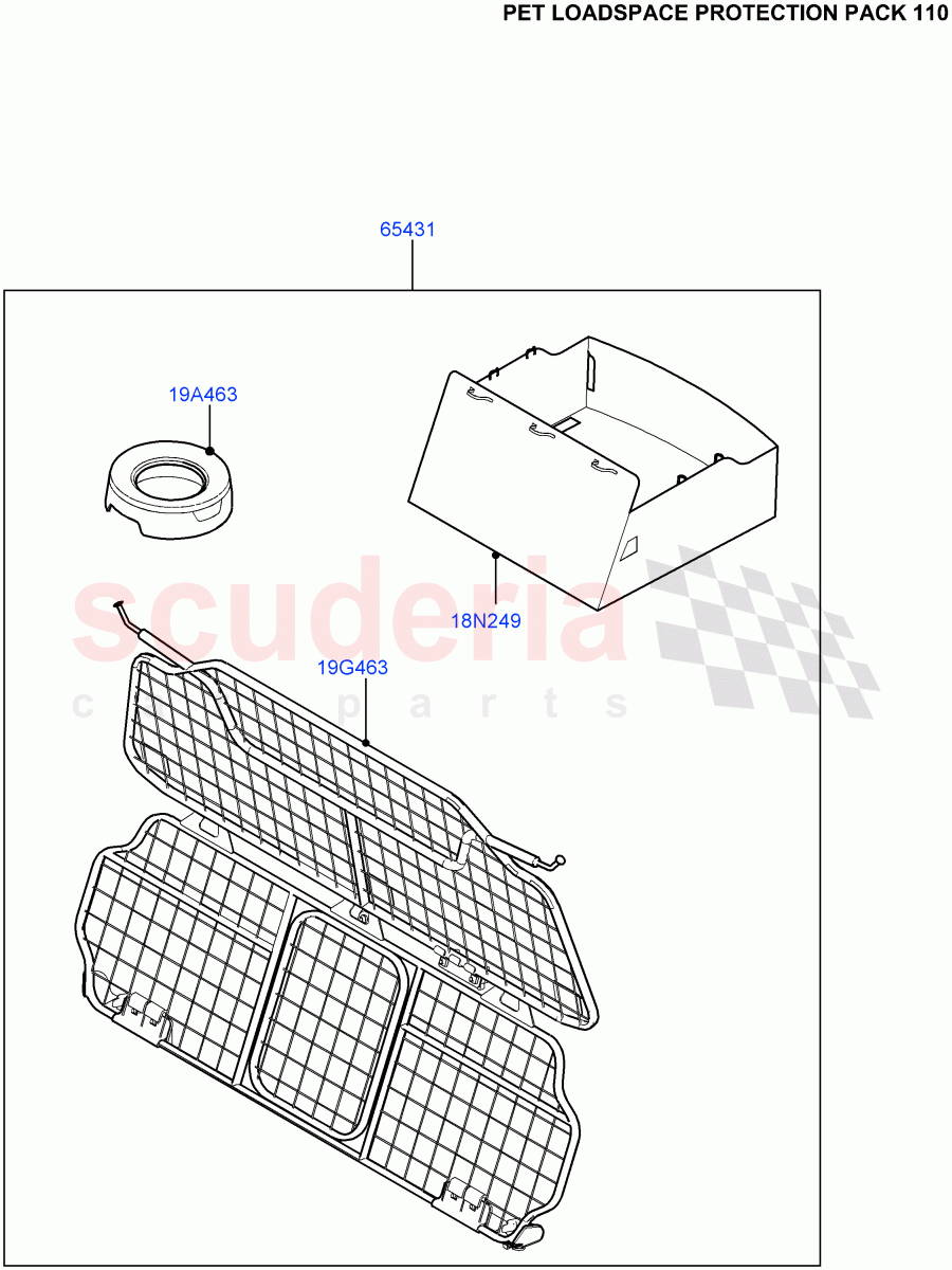 Accessory Pack (Pet Loadspace Protection Pack 110: Virtual Part Order Number VPLEPET001) (Standard Wheelbase) of Land Rover Land Rover Defender (2020+) [3.0 I6 Turbo Petrol AJ20P6]
