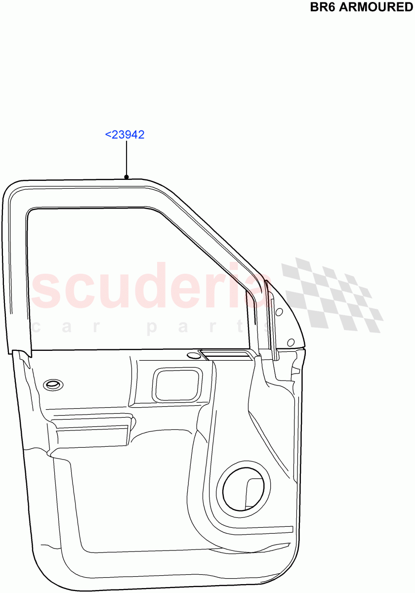 Front Door Trim Panels (With B6 Level Armouring) ((V) FROMAA000001) of Land Rover Land Rover Discovery 4 (2010-2016) [5.0 OHC SGDI NA V8 Petrol]