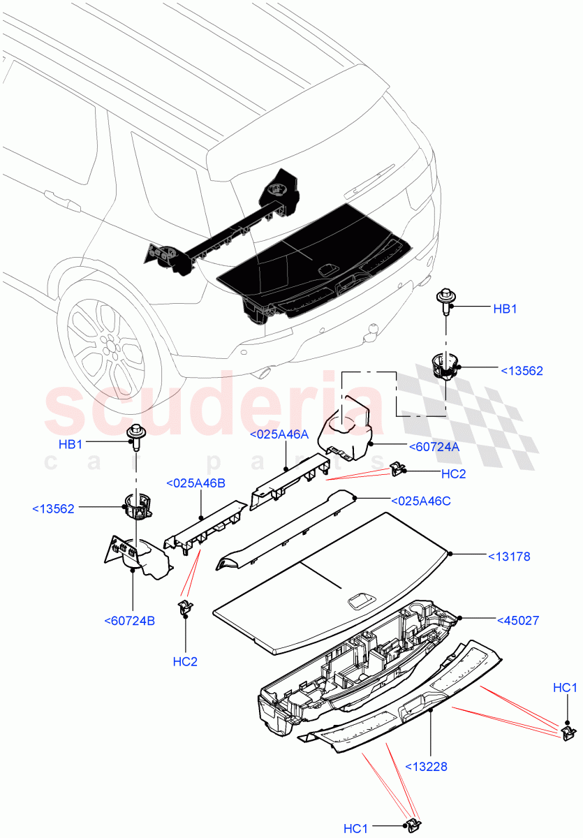 Load Compartment Trim (Floor) (Changsu (China), With 3rd Row Double Seat, With 7 Seat Configuration) ((V) FROMFG000001) of Land Rover Land Rover Discovery Sport (2015+) [2.0 Turbo Petrol AJ200P]