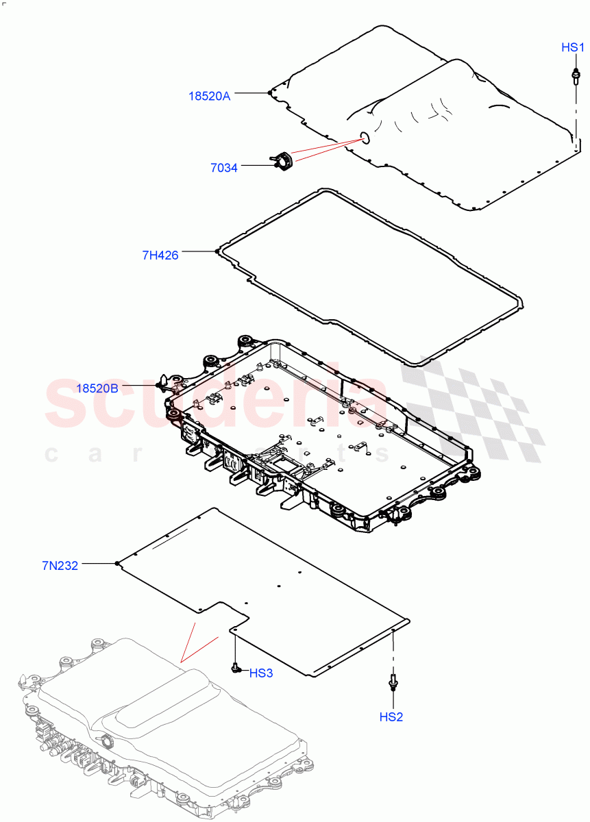 Hybrid Electrical Modules (Traction Battery Housing) (Changsu (China), Electric Engine Battery-PHEV) ((V) FROMKG446857) of Land Rover Land Rover Discovery Sport (2015+) [2.0 Turbo Petrol AJ200P]
