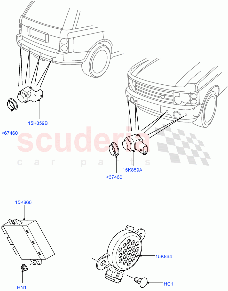 Parking Distance Control ((V) FROMAA000001) of Land Rover Land Rover Range Rover (2010-2012) [4.4 DOHC Diesel V8 DITC]