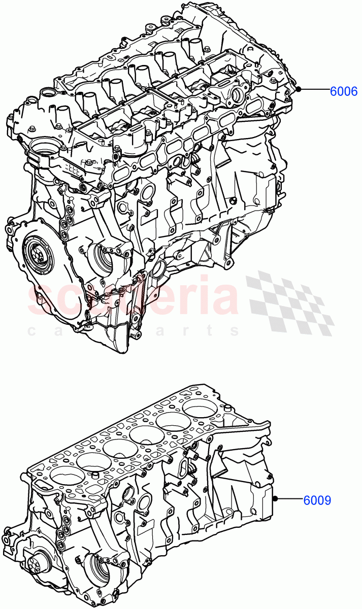 Service Engine And Short Block (3.0L AJ20P6 Petrol High) ((V) FROMMA000001) of Land Rover Land Rover Range Rover Velar (2017+) [3.0 I6 Turbo Petrol AJ20P6]