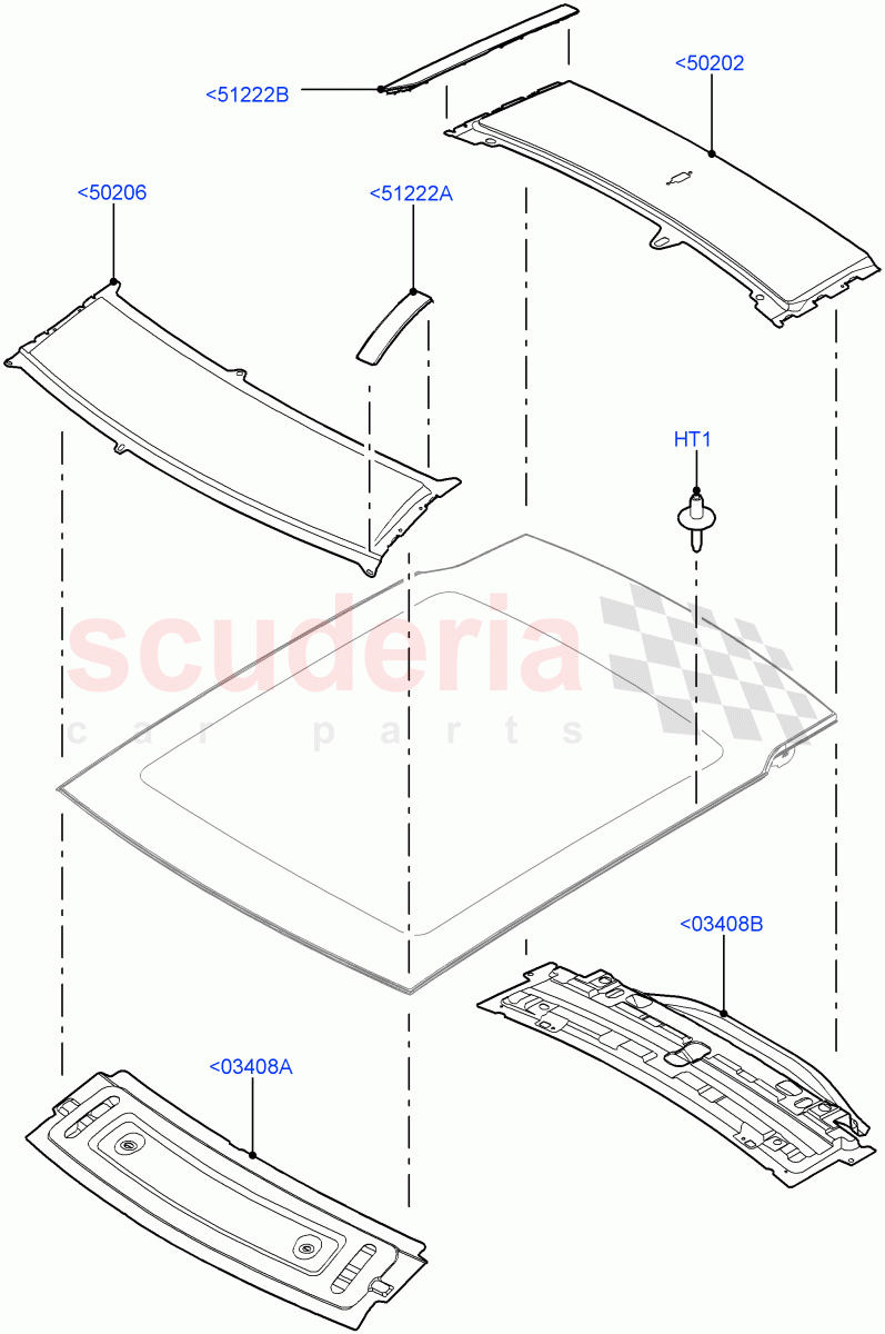 Roof - Sheet Metal (With Roof Conversion-Panorama Power, Itatiaia (Brazil), With Roof Conversion-Panorama Roof) ((V) FROMGT000001) of Land Rover Land Rover Discovery Sport (2015+) [2.0 Turbo Diesel AJ21D4]