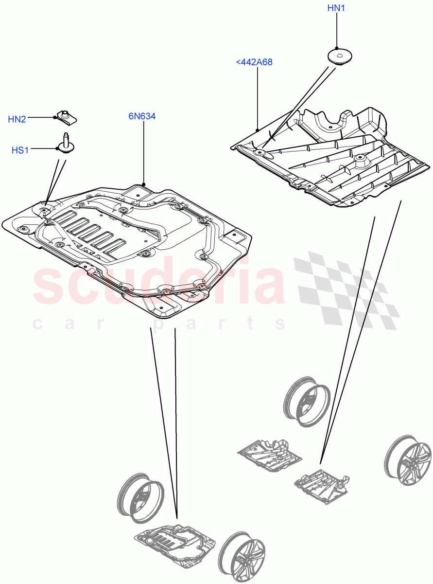 Splash And Heat Shields (Body) (Itatiaia (Brazil)) ((V) FROMGT000001) of Land Rover Land Rover Range Rover Evoque (2012-2018) [2.0 Turbo Petrol AJ200P]