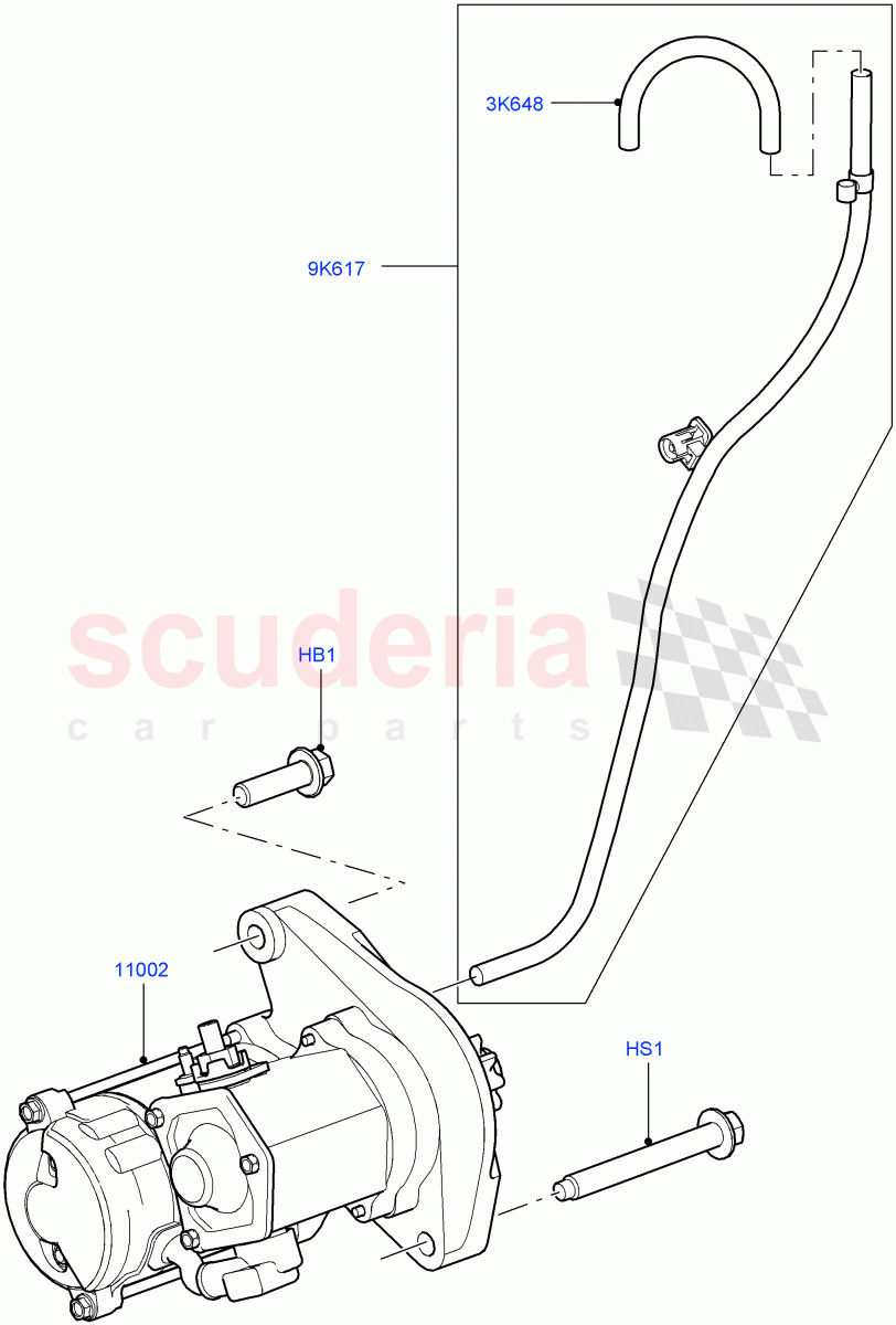 Starter Motor (5.0L OHC SGDI SC V8 Petrol - AJ133, Standard Electric Starter Motor, 5.0 Petrol AJ133 DOHC CDA, 5.0L P AJ133 DOHC CDA S/C Enhanced) of Land Rover Land Rover Range Rover Sport (2014+) [5.0 OHC SGDI SC V8 Petrol]