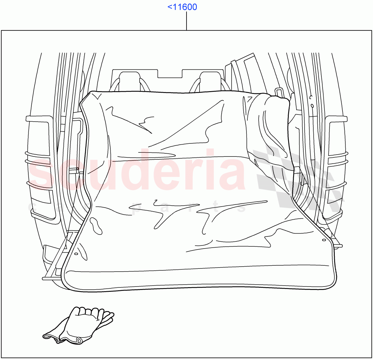 Interior Dress Up (Accessory, Luggage Compartment Liner) ((V) FROMAA000001) of Land Rover Land Rover Discovery 4 (2010-2016) [2.7 Diesel V6]