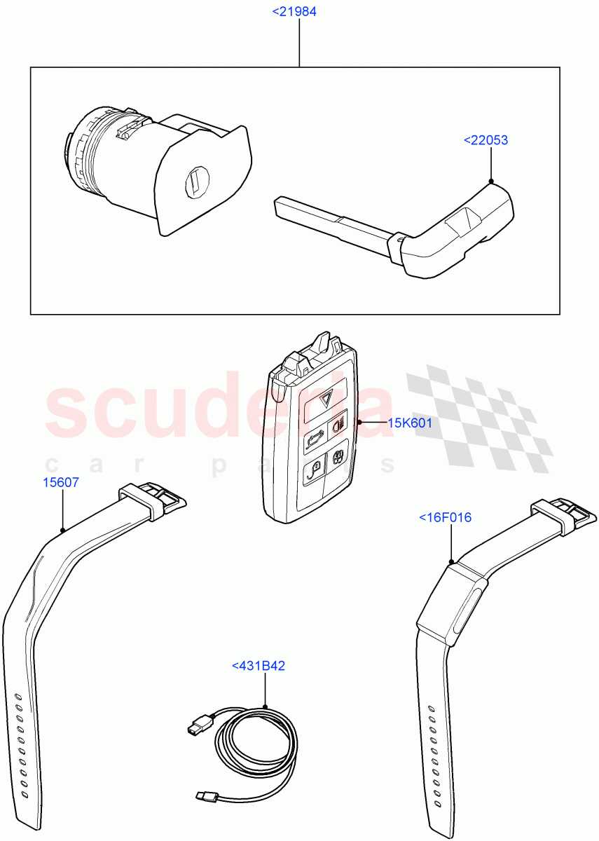 Vehicle Lock Sets And Repair Kits (Changsu (China)) of Land Rover Land Rover Range Rover Evoque (2019+) [2.0 Turbo Petrol AJ200P]