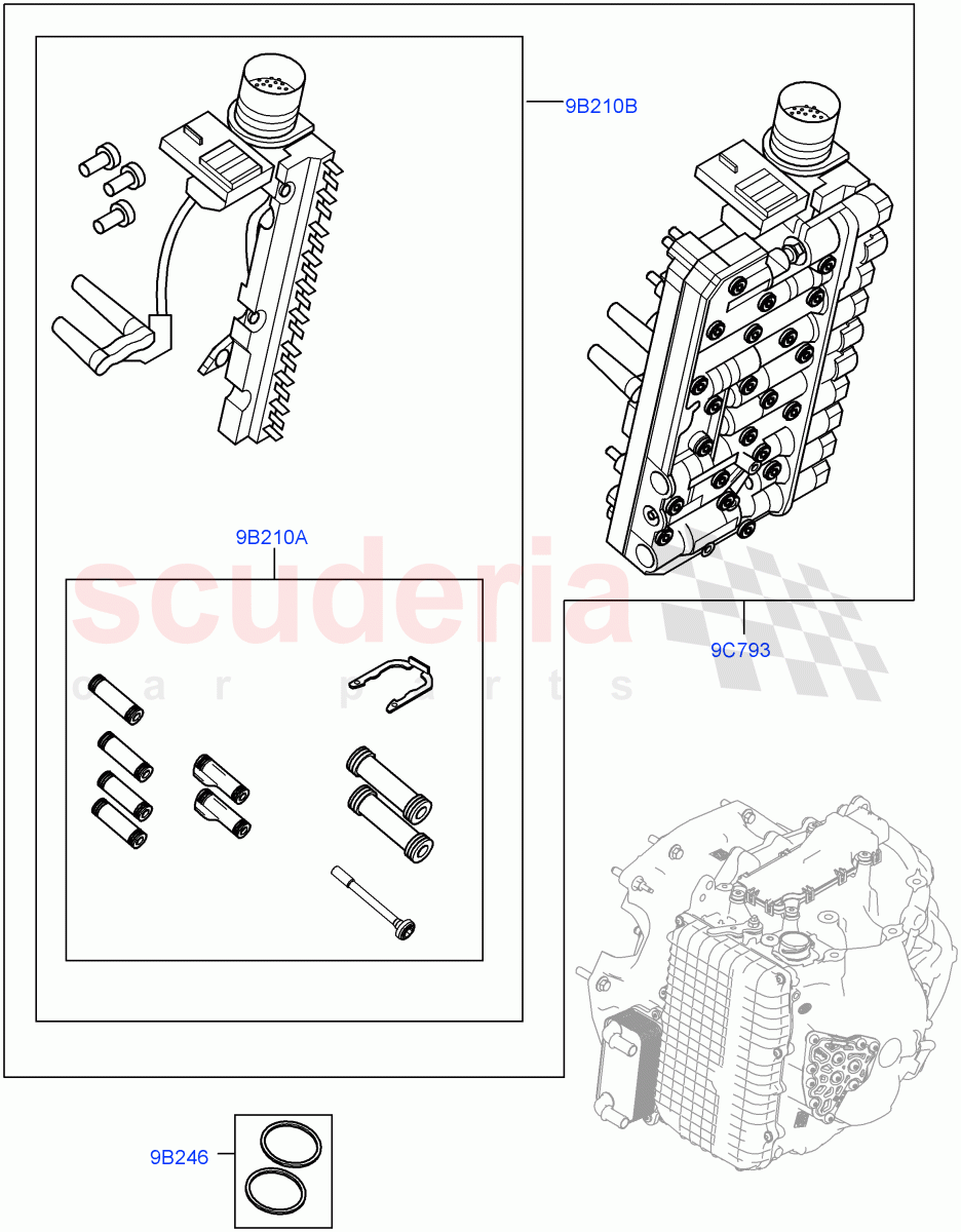 Valve Body - Main Control & Servo's (Hydraulic Control Unit Kit) (9 Speed Auto AWD, Halewood (UK)) ((V) FROMEH000001) of Land Rover Land Rover Range Rover Evoque (2012-2018) [2.0 Turbo Petrol AJ200P]
