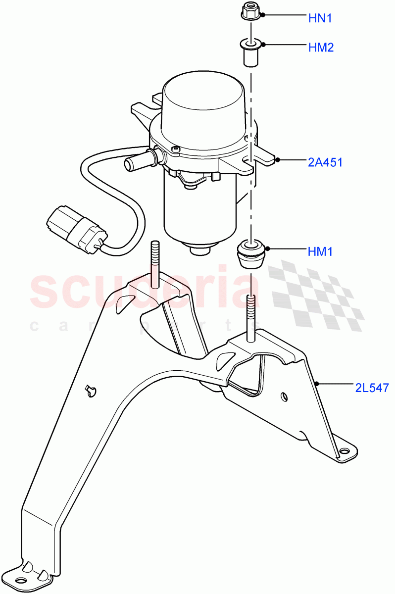 Vacuum Pump (AJ Petrol 4.4 V8 EFI (220KW), AJ Petrol 4.2 V8 Supercharged) ((V) TO9A999999) of Land Rover Land Rover Range Rover Sport (2005-2009) [4.4 AJ Petrol V8]