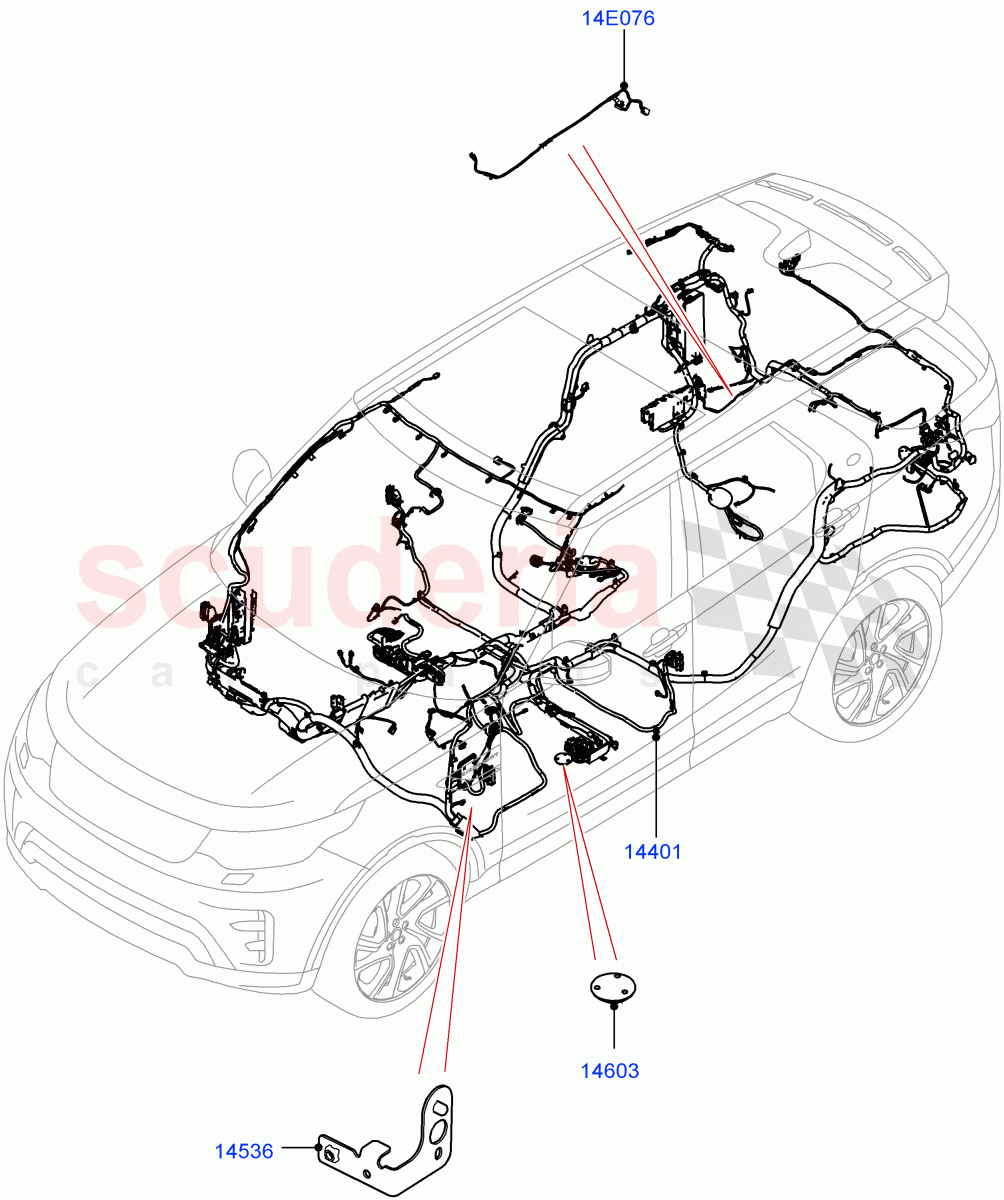 Main Harness (Solihull Plant Build) ((V) FROMHA000001) of Land Rover Land Rover Discovery 5 (2017+) [3.0 I6 Turbo Diesel AJ20D6]