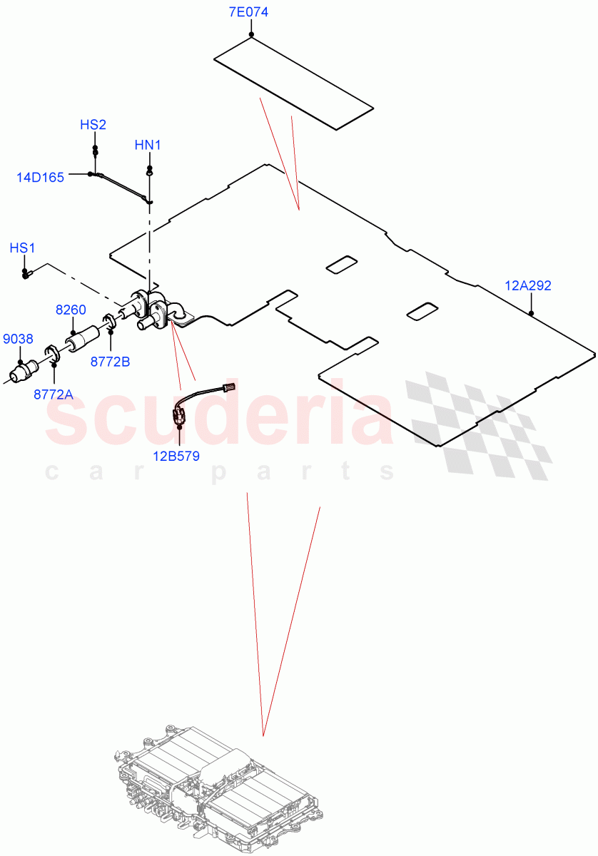 Hybrid Electrical Modules (Internal Cooling System, Traction Battery) (Changsu (China), Electric Engine Battery-PHEV) ((V) FROMKG446857) of Land Rover Land Rover Discovery Sport (2015+) [1.5 I3 Turbo Petrol AJ20P3]
