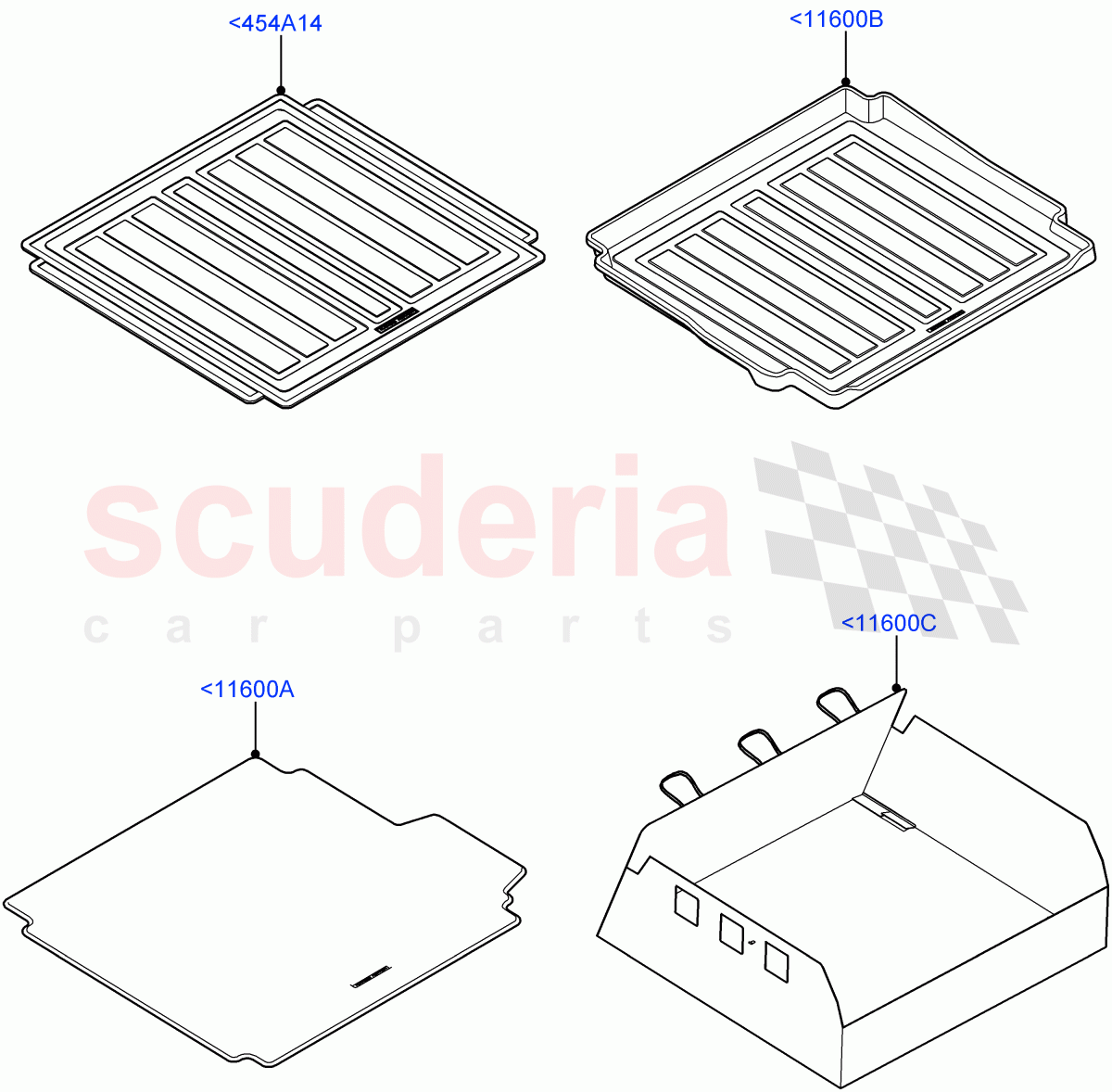 Loadspace Protection Mats (Accessory) of Land Rover Land Rover Range Rover (2012-2021) [3.0 I6 Turbo Petrol AJ20P6]