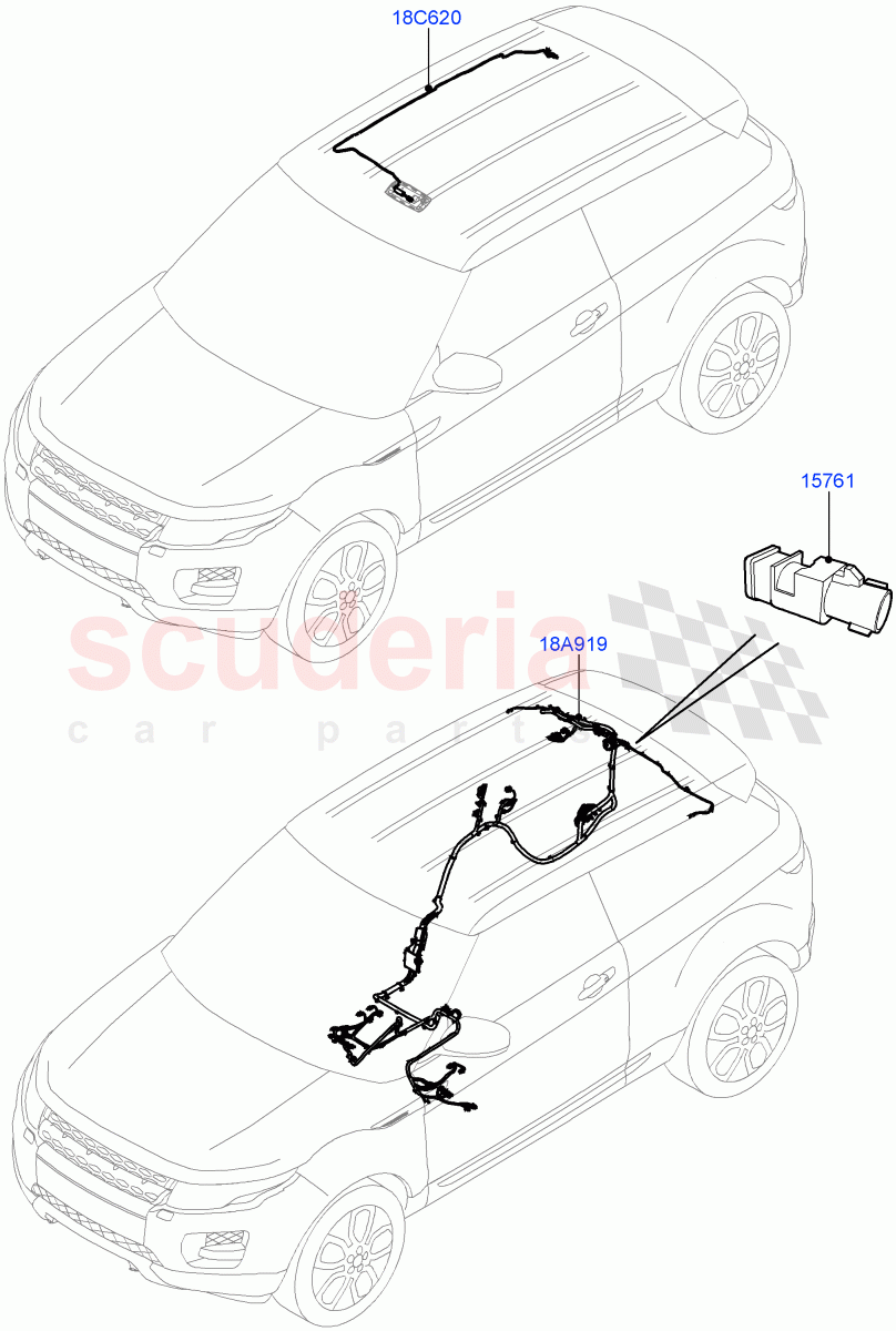 Electrical Wiring - Body And Rear (Audio/Navigation/Entertainment) (Changsu (China)) ((V) FROMEG000001) of Land Rover Land Rover Range Rover Evoque (2012-2018) [2.0 Turbo Petrol AJ200P]