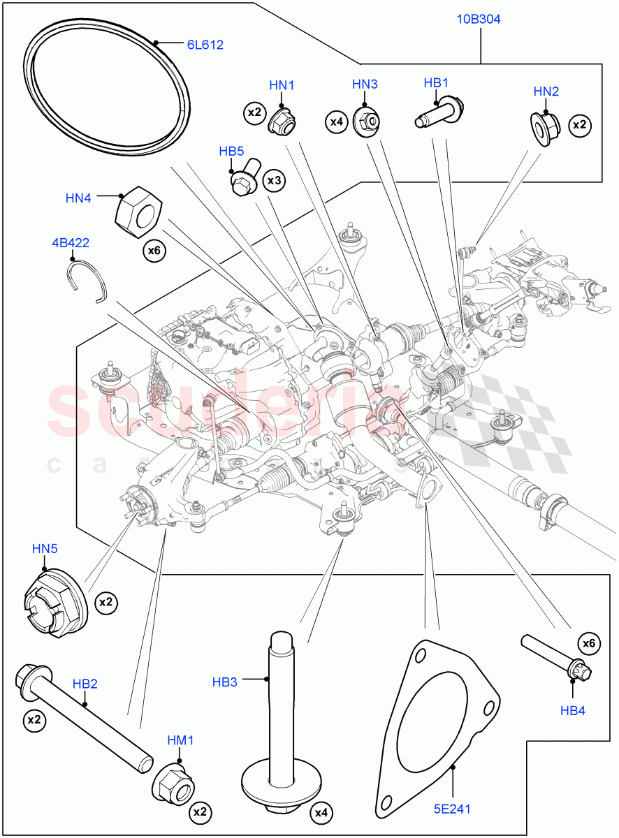 Transmission External Components (2.0L 16V TIVCT T/C Gen2 Petrol, 9 Speed Auto AWD, Halewood (UK), 2.0L 16V TIVCT T/C 240PS Petrol) of Land Rover Land Rover Range Rover Evoque (2012-2018) [2.0 Turbo Petrol AJ200P]