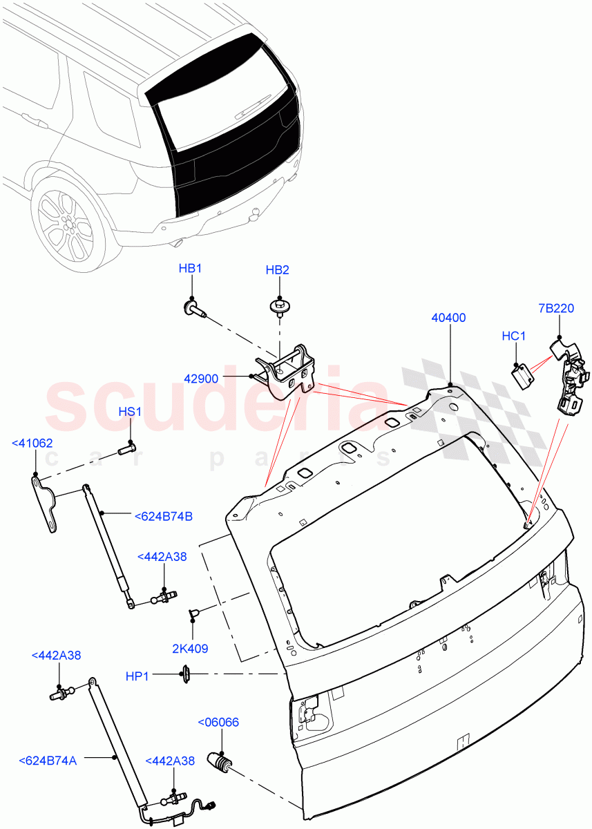 Luggage Compartment Door (Door And Fixings) (Changsu (China)) ((V) FROMFG000001) of Land Rover Land Rover Discovery Sport (2015+) [2.0 Turbo Petrol GTDI]