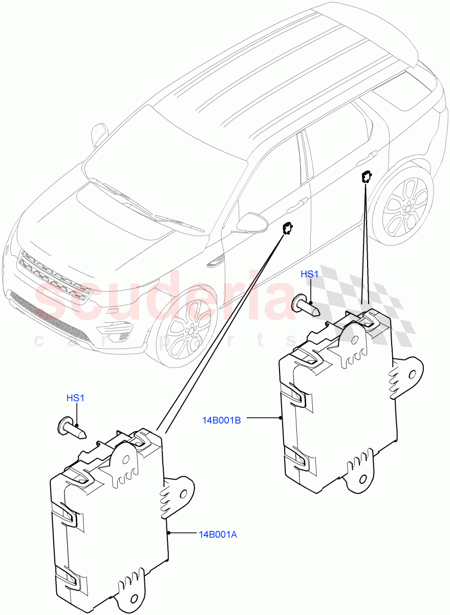 Vehicle Modules And Sensors (Door) (Changsu (China)) ((V) FROMFG000001) of Land Rover Land Rover Discovery Sport (2015+) [2.2 Single Turbo Diesel]