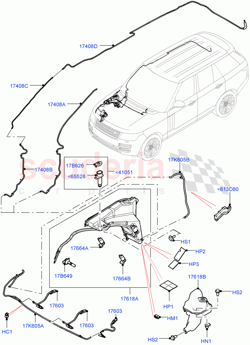 Windscreen Washer of Land Rover Land Rover Range Rover Sport (2014+) [2.0 Turbo Diesel]