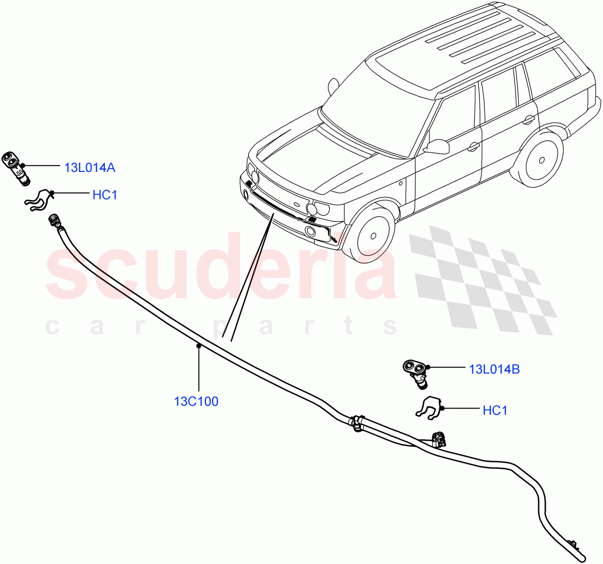Headlamp Washer ((V) FROMAA000001) of Land Rover Land Rover Range Rover (2010-2012) [5.0 OHC SGDI SC V8 Petrol]