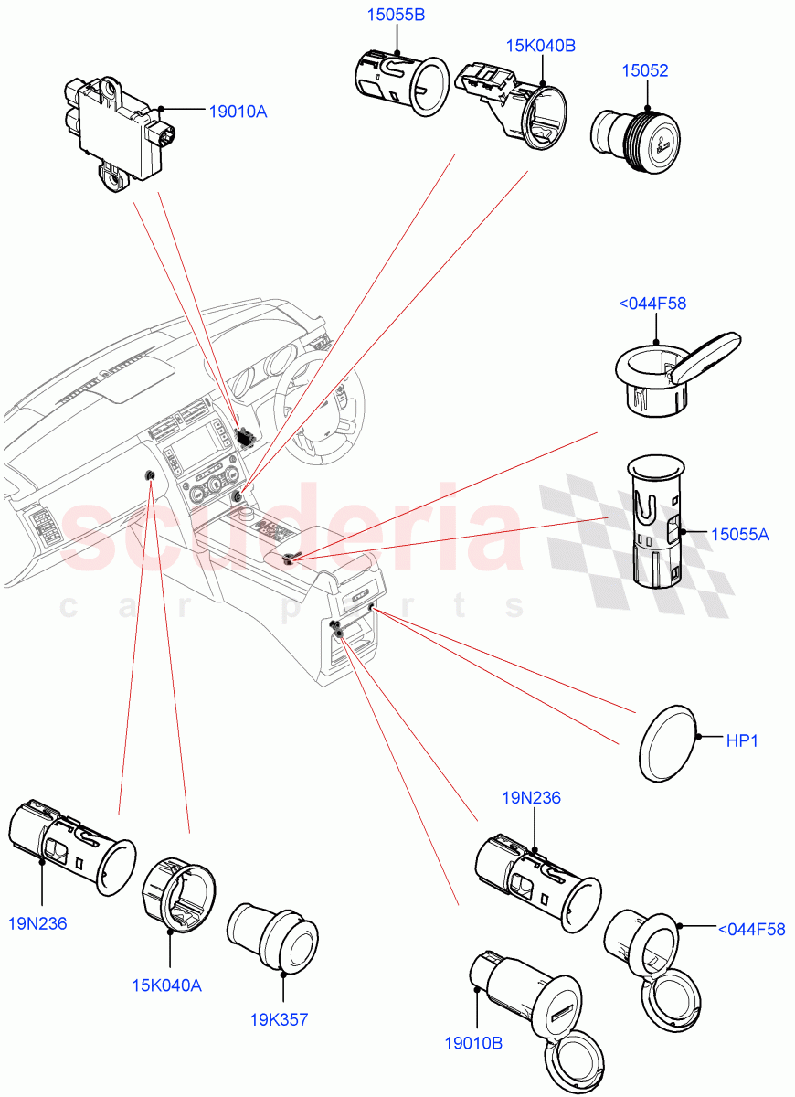 Instrument Panel Related Parts (Solihull Plant Build) ((V) FROMHA000001) of Land Rover Land Rover Discovery 5 (2017+) [3.0 DOHC GDI SC V6 Petrol]