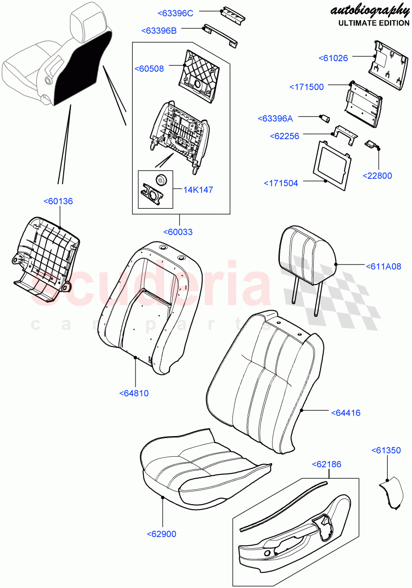 Front Seat Pads/Valances & Heating (Autobiography Ultimate Edition) ((V) FROMBA344356) of Land Rover Land Rover Range Rover (2010-2012) [3.6 V8 32V DOHC EFI Diesel]