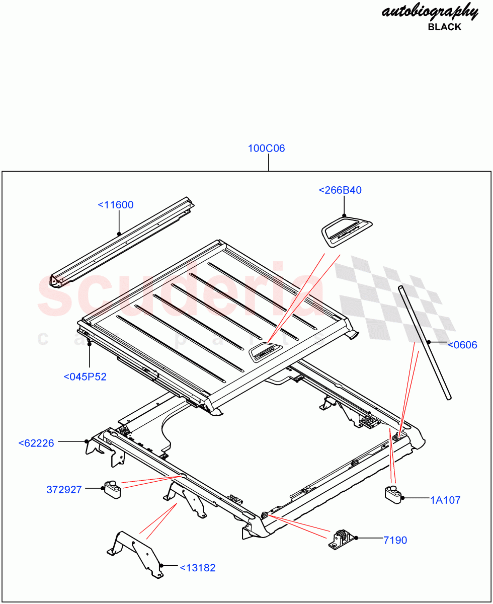 Load Compartment Trim (Autobiography Black / SV Autobiography) (With 40/40 Split Individual Rr Seat) ((V) FROMGA000001, (V) TOHA999999) of Land Rover Land Rover Range Rover (2012-2021) [3.0 Diesel 24V DOHC TC]