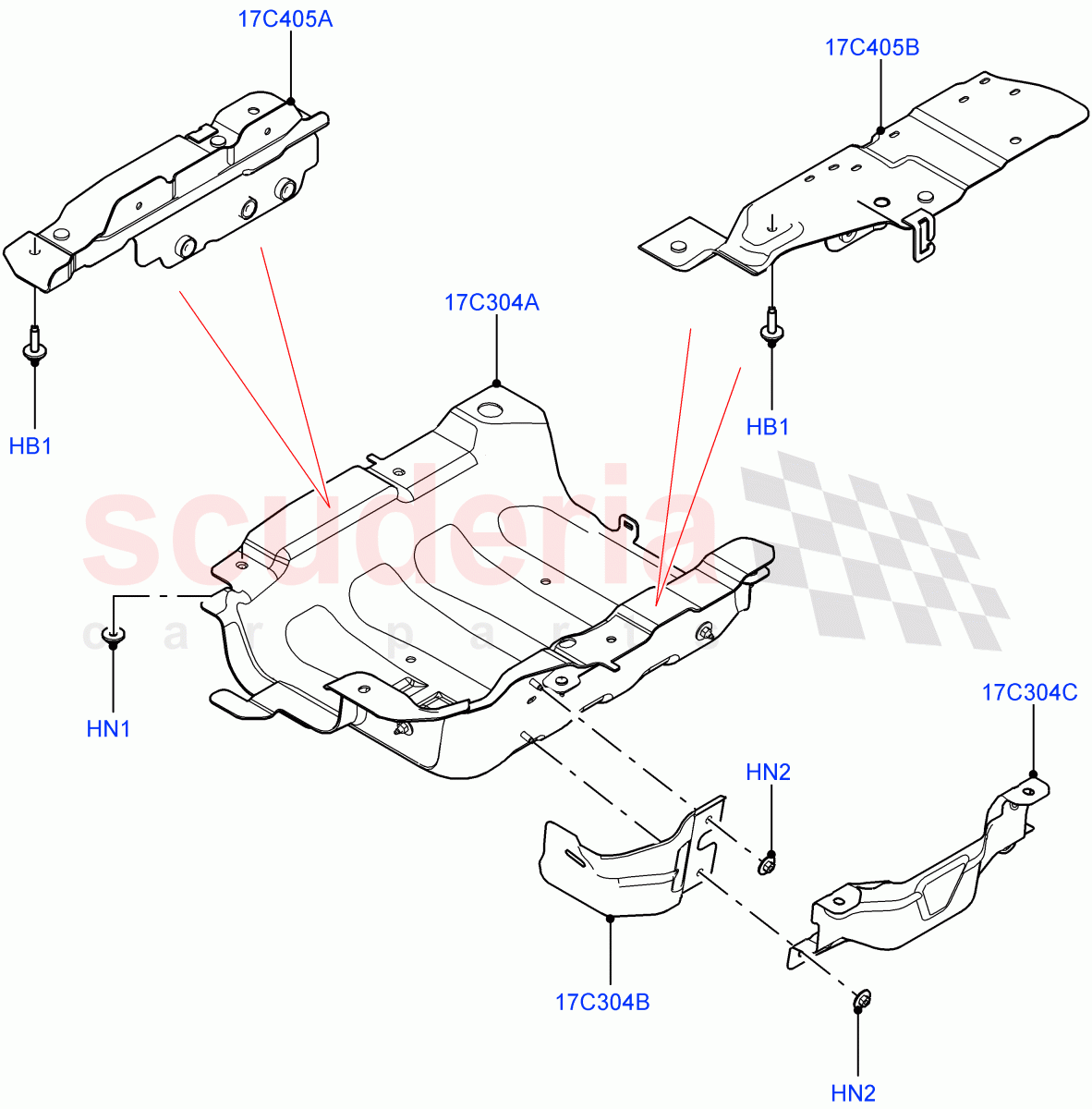 Hybrid Electrical Modules (Inverter Cradle) (2.0L AJ200P Hi PHEV, 8HP Gen3 Hybrid Trans) ((V) FROMJA000001) of Land Rover Land Rover Range Rover (2012-2021) [5.0 OHC SGDI SC V8 Petrol]