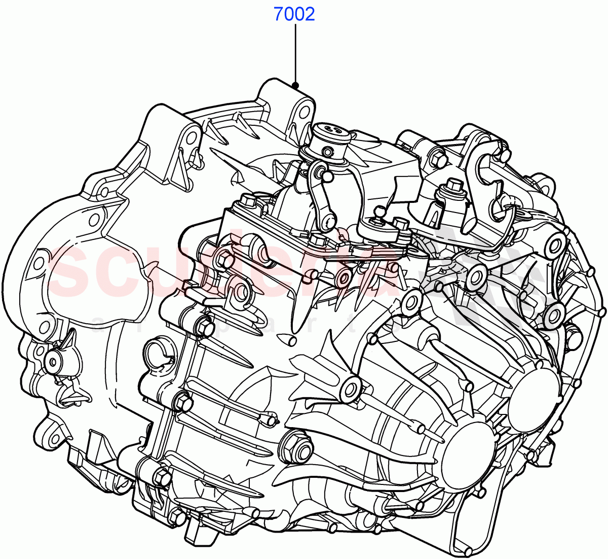 Manual Transaxle And Case (6 Speed Manual Trans M66 - AWD, Halewood (UK), 6 Speed Manual Trans-JLR M66 2WD, 6-Speed Manual Transaxle - M66 2WD) ((V) TOFH999999) of Land Rover Land Rover Range Rover Evoque (2012-2018) [2.0 Turbo Petrol AJ200P]