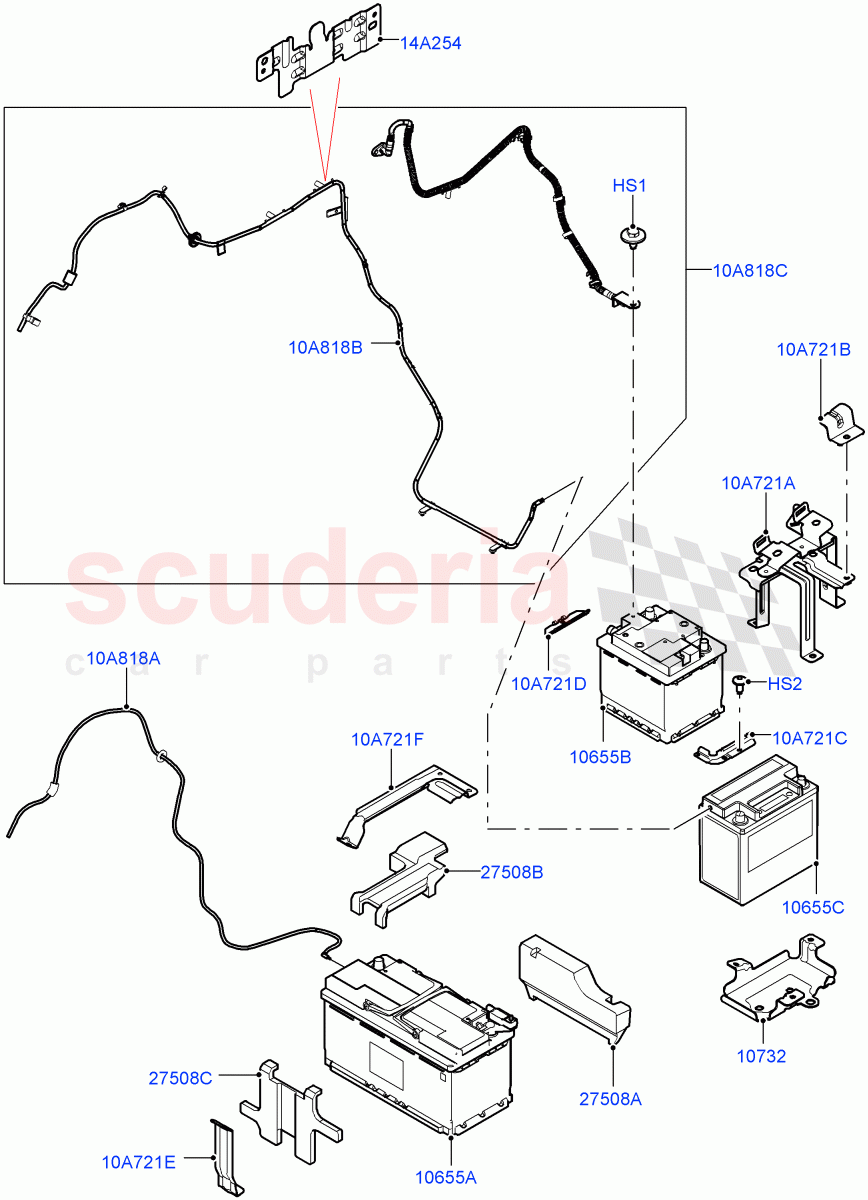 Battery And Mountings of Land Rover Land Rover Range Rover Velar (2017+) [5.0 OHC SGDI SC V8 Petrol]