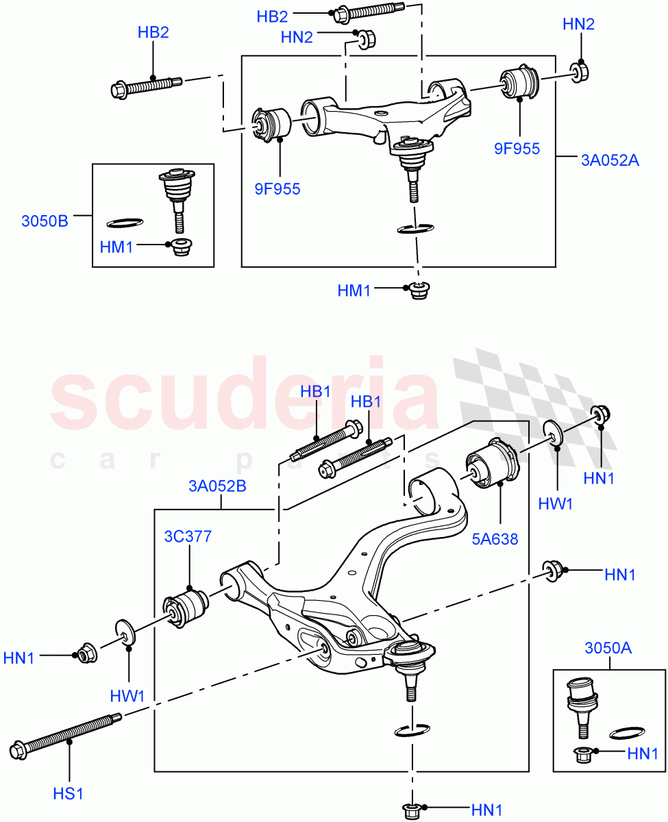 Front Susp.Arms/Stabilizer/X-Member (Front Upper And Lower Arms) ((V) FROMAA000001) of Land Rover Land Rover Range Rover Sport (2010-2013) [5.0 OHC SGDI NA V8 Petrol]