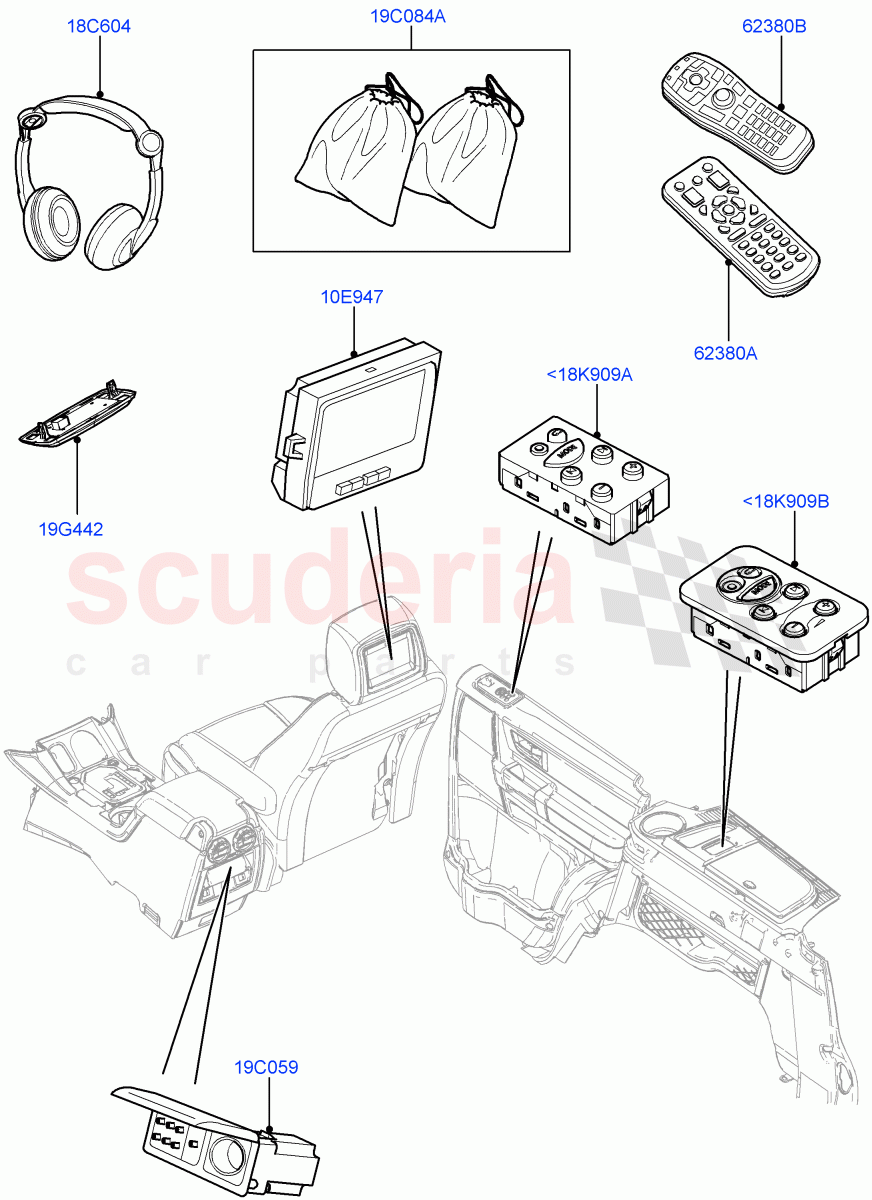 Family Entertainment System (Rear Seat) ((V) FROMAA000001, (V) TODA999999) of Land Rover Land Rover Discovery 4 (2010-2016) [4.0 Petrol V6]