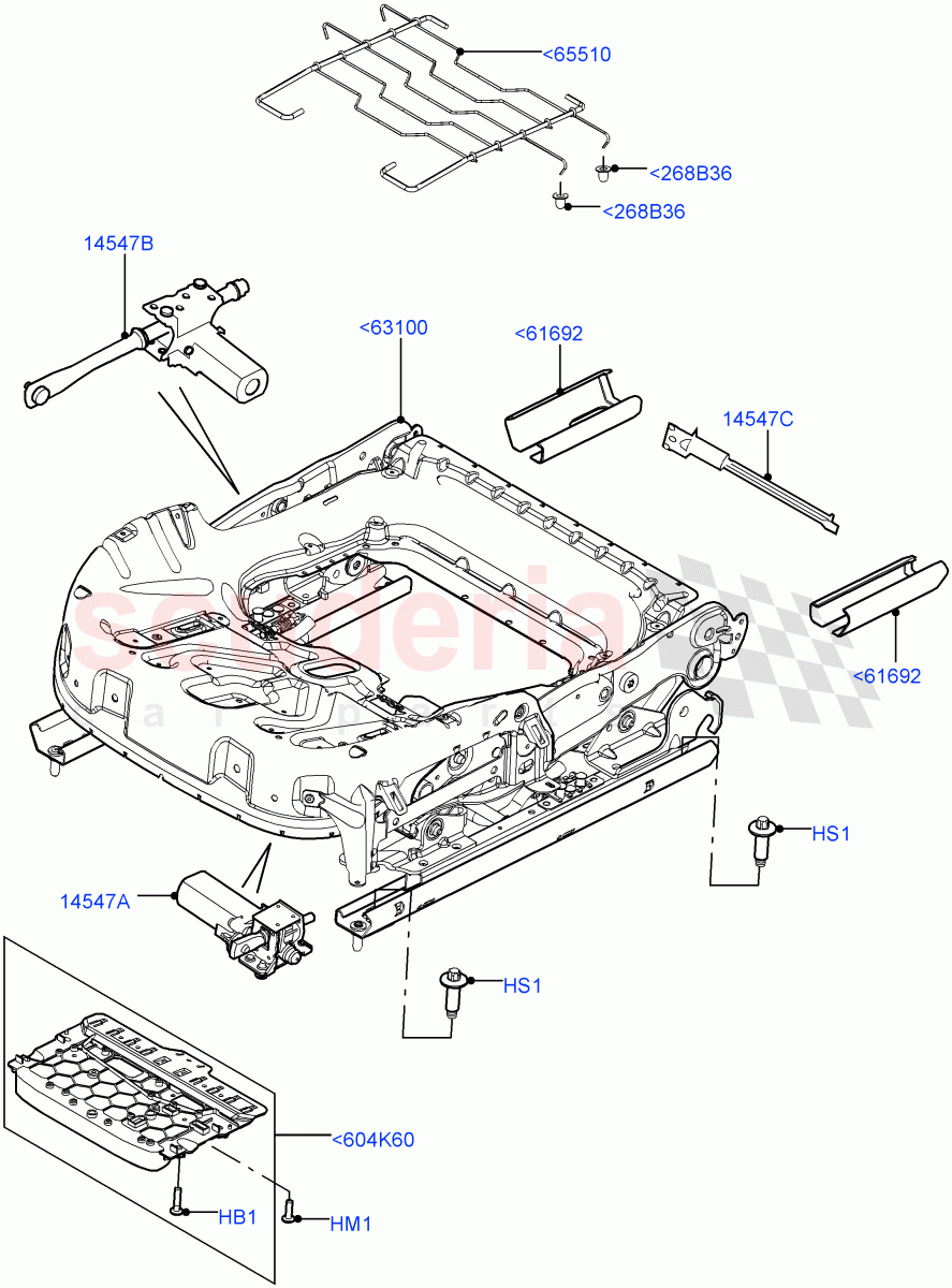 Front Seat Base (Electric Front Seat Adj Non-Memory, Changsu (China), Driver/Pass Elec Fr Seat Adj/Memory, Electric Front Seat Adj Drv Memory) ((V) FROMEG000001) of Land Rover Land Rover Range Rover Evoque (2012-2018) [2.2 Single Turbo Diesel]