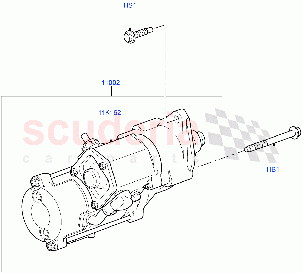 Starter Motor (AJ Petrol 4.4 V8 EFI (220KW)) of Land Rover Land Rover Range Rover Sport (2005-2009) [4.4 AJ Petrol V8]