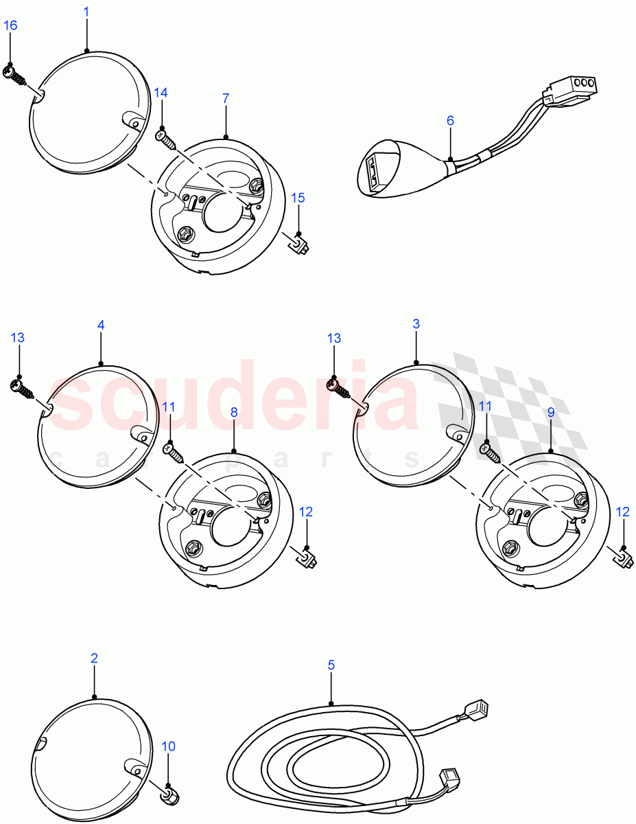 Lamps Rear - Indicator, Fog, Reverse ((V) FROM7A000001) of Land Rover Land Rover Defender (2007-2016)