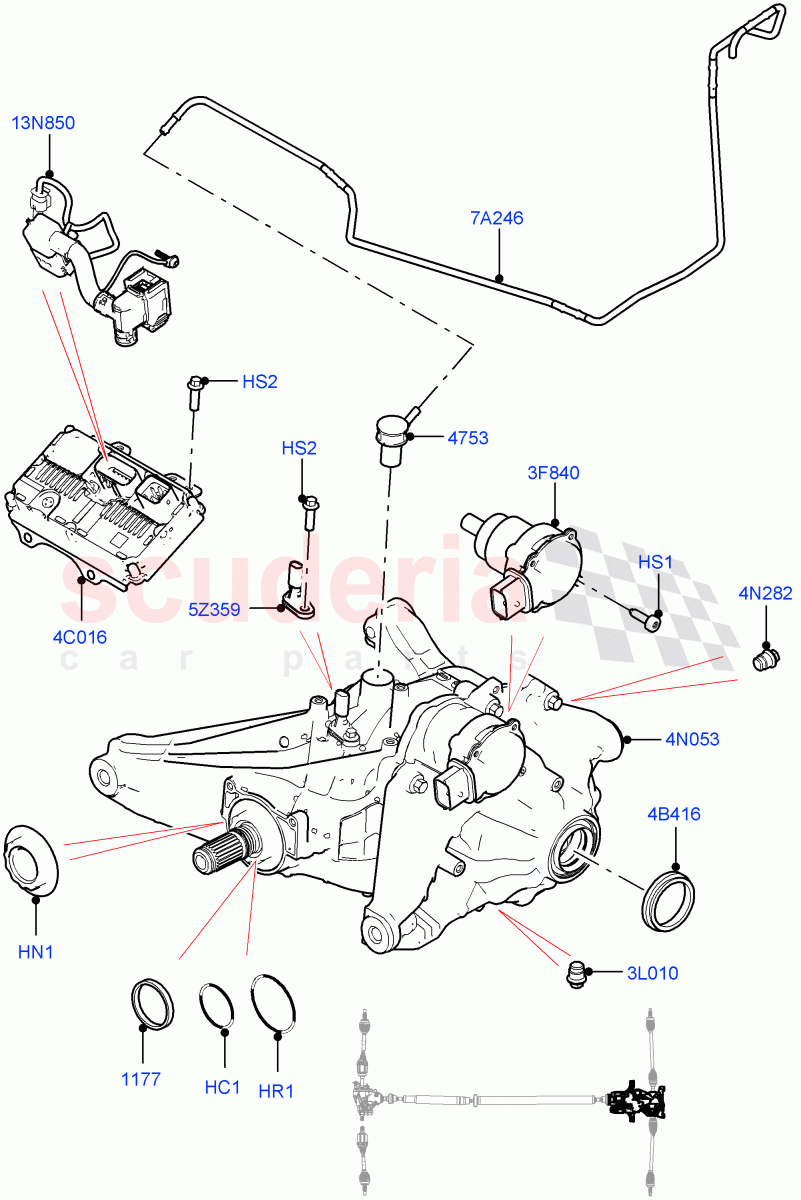 Rear Axle (Changsu (China), Efficient Driveline, Less Electric Engine Battery, Electric Engine Battery-MHEV) ((V) FROMKG446857) of Land Rover Land Rover Discovery Sport (2015+) [2.0 Turbo Petrol GTDI]