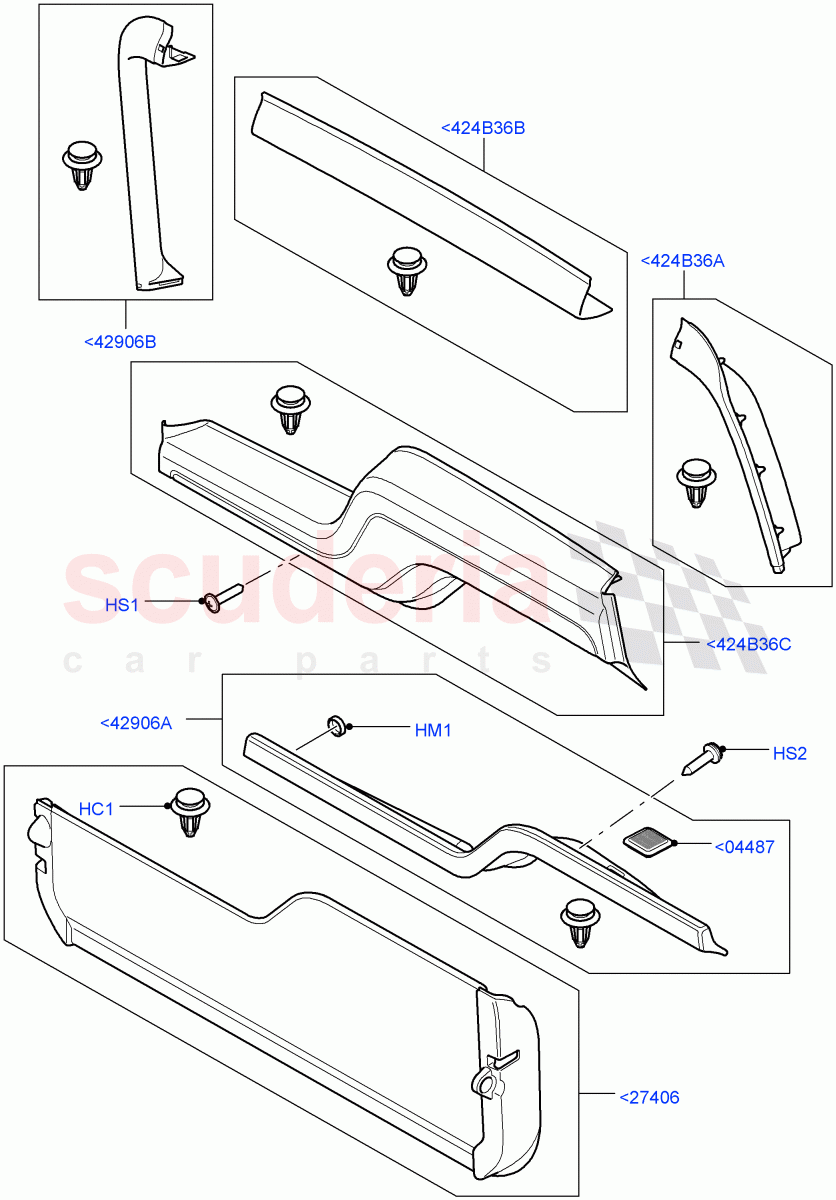 Back Door/Tailgate Trim Panels ((V) FROMAA000001) of Land Rover Land Rover Discovery 4 (2010-2016) [5.0 OHC SGDI NA V8 Petrol]