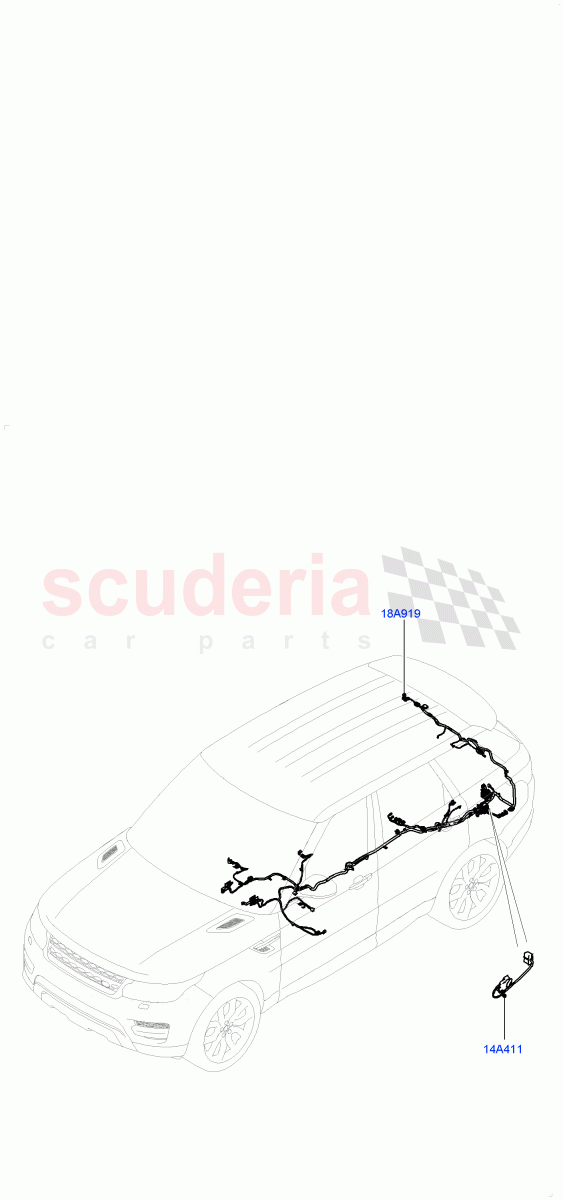 Electrical Wiring - Body And Rear (Audio/Navigation/Entertainment) ((V) TOGA999999) of Land Rover Land Rover Range Rover Sport (2014+) [5.0 OHC SGDI SC V8 Petrol]