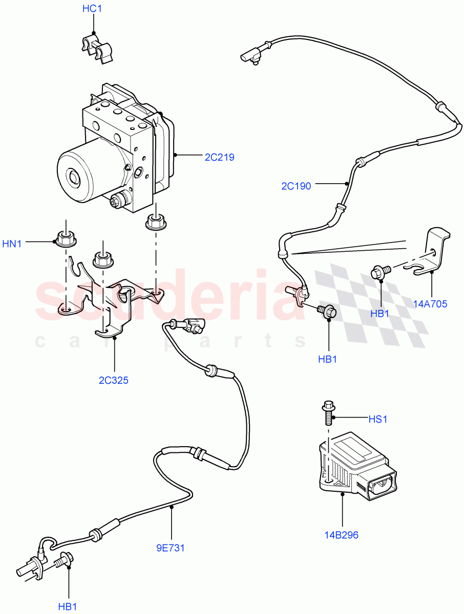 Anti-Lock Braking System ((V) FROMAA000001) of Land Rover Land Rover Discovery 4 (2010-2016) [3.0 Diesel 24V DOHC TC]