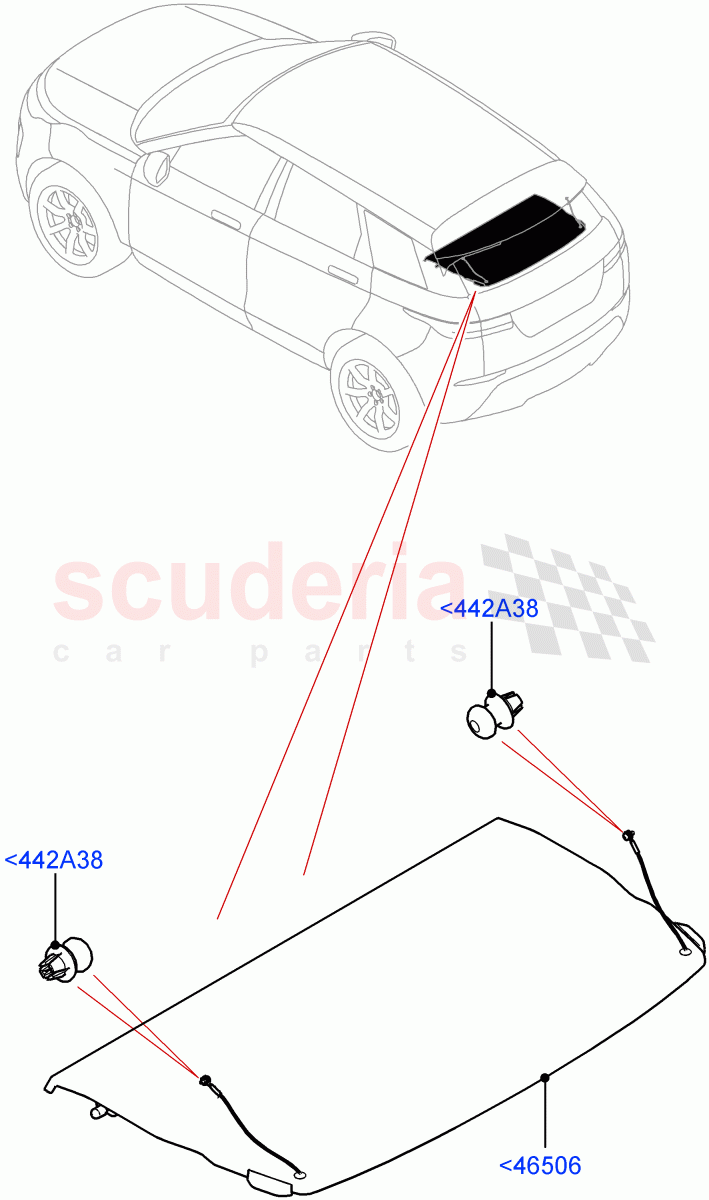 Load Compartment Trim (Package Tray) (Itatiaia (Brazil)) of Land Rover Land Rover Range Rover Evoque (2019+) [2.0 Turbo Petrol AJ200P]