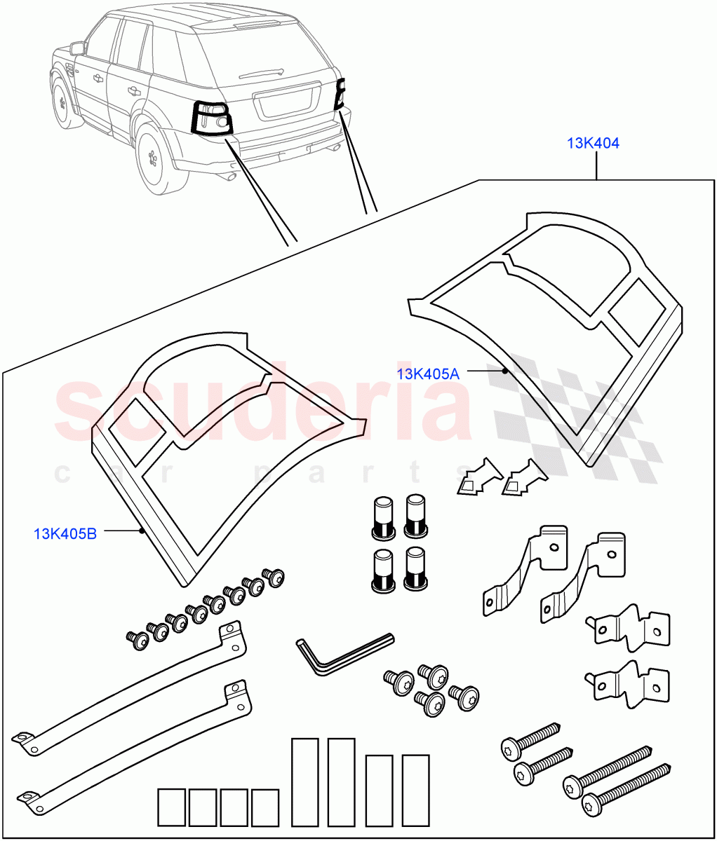Body Dress Up Kits - Rear (Accessory) ((V) FROMAA000001) of Land Rover Land Rover Range Rover Sport (2010-2013) [3.6 V8 32V DOHC EFI Diesel]