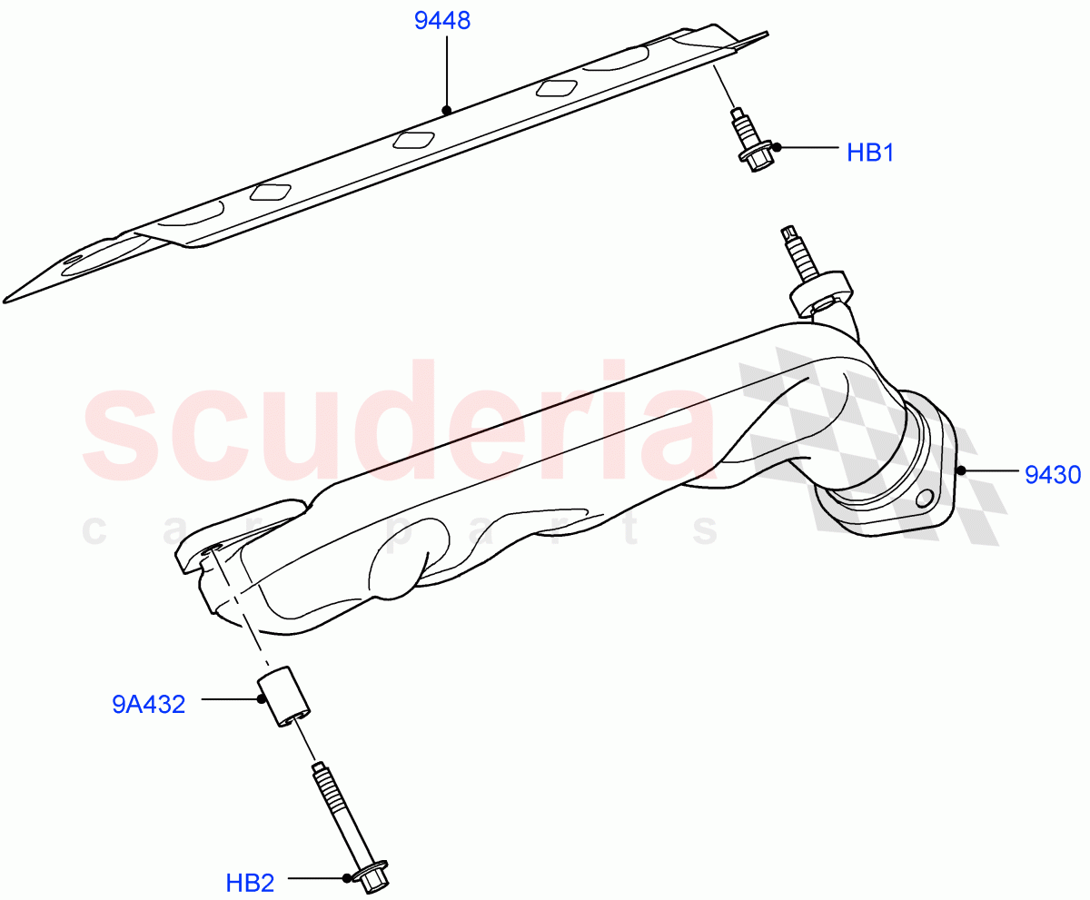 Exhaust Manifold (AJ Petrol 4.4 V8 EFI (220KW)) of Land Rover Land Rover Range Rover Sport (2005-2009) [4.4 AJ Petrol V8]