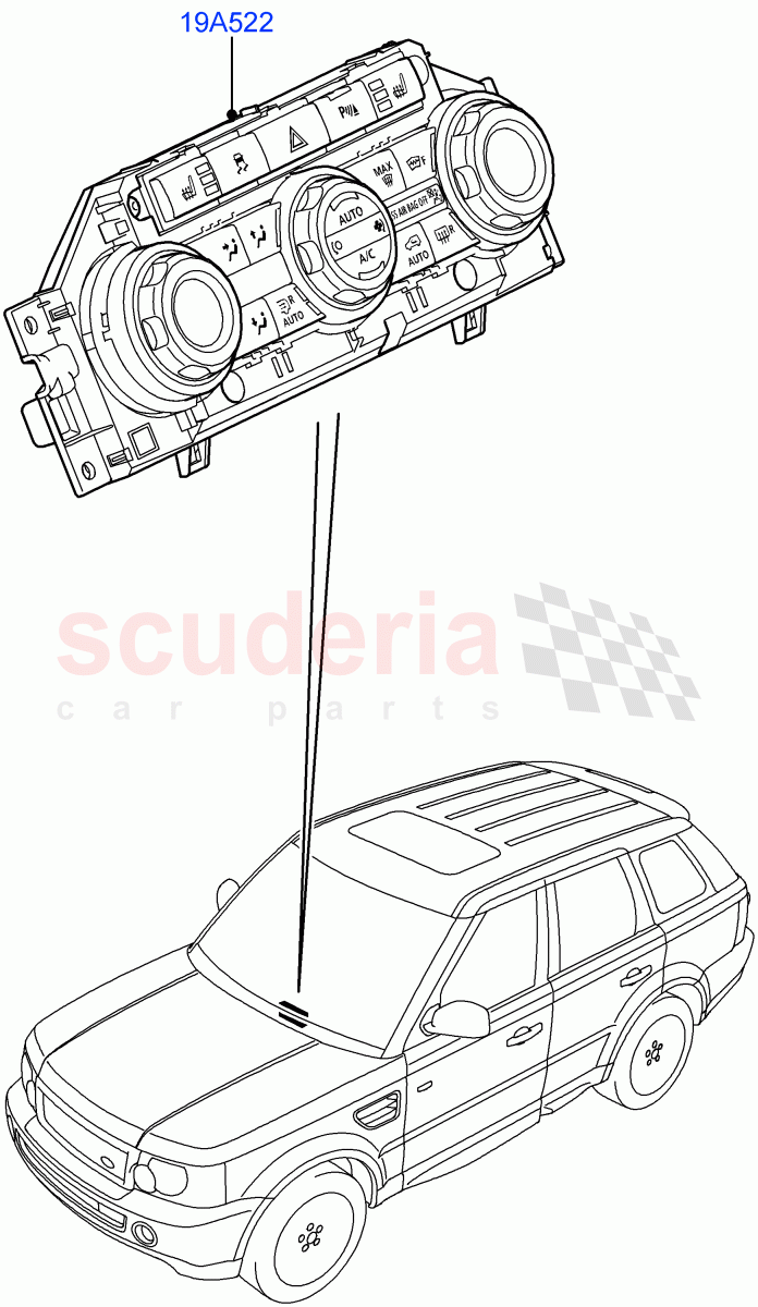 Heater & Air Conditioning Controls ((V) FROMAA000001, (V) TOBA999999) of Land Rover Land Rover Range Rover Sport (2010-2013) [5.0 OHC SGDI NA V8 Petrol]