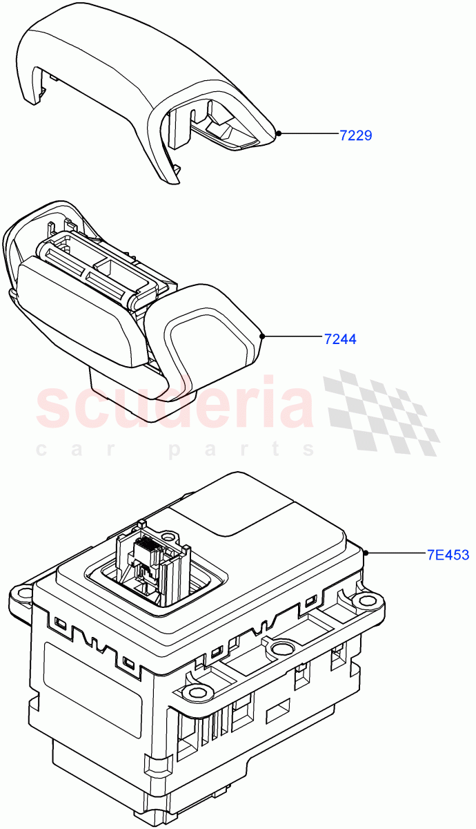 Gear Change-Automatic Transmission (Gear Shift Module) (2.0L AJ21D4 Diesel Mid, 8 Speed Automatic Trans 8HP51) ((V) FROMMA000001) of Land Rover Land Rover Range Rover Velar (2017+) [3.0 DOHC GDI SC V6 Petrol]