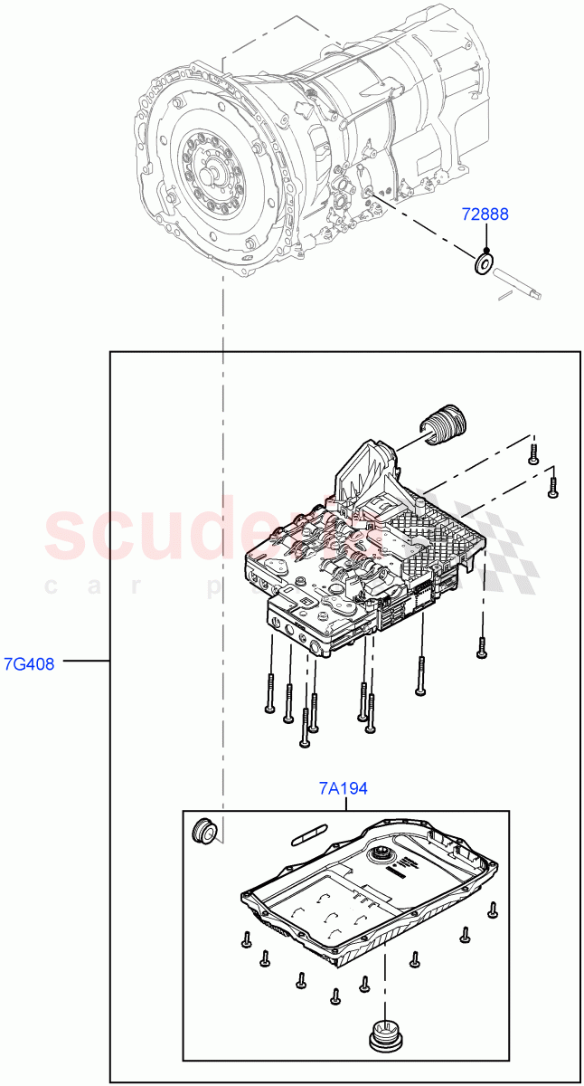 Valve Body - Main Control & Servo's (Nitra Plant Build, Transmission Control Valve) (8 Speed Auto Trans ZF 8HP45) ((V) FROMK2000001) of Land Rover Land Rover Discovery 5 (2017+) [2.0 Turbo Petrol AJ200P]
