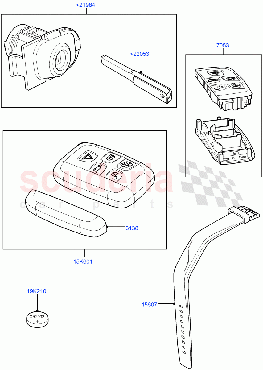 Vehicle Lock Sets And Repair Kits (Solihull Plant Build) ((V) FROMHA000001) of Land Rover Land Rover Discovery 5 (2017+) [2.0 Turbo Petrol AJ200P]