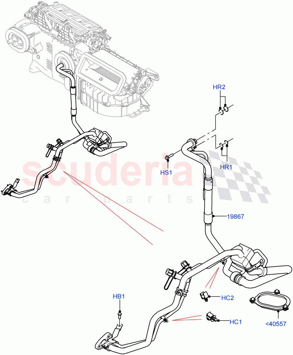 Air Conditioning Condensr/Compressr (Solihull Plant Build) (Premium Air Conditioning-Front/Rear, With Manual Air Conditioning, With Front Comfort Air Con (IHKA)) ((V) FROMHA000001, (V) TOJA999999) of Land Rover Land Rover Discovery 5 (2017+) [3.0 Diesel 24V DOHC TC]