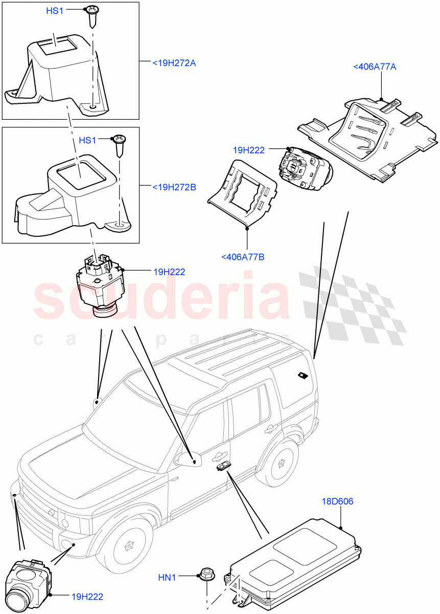 Camera Equipment (Surround Camera System) ((V) FROMEA000001) of Land Rover Land Rover Discovery 4 (2010-2016) [3.0 DOHC GDI SC V6 Petrol]