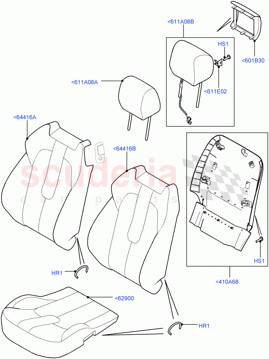 Front Seat Covers (Taurus Leather, Halewood (UK), Seat - Standard) of Land Rover Land Rover Range Rover Evoque (2012-2018) [2.2 Single Turbo Diesel]