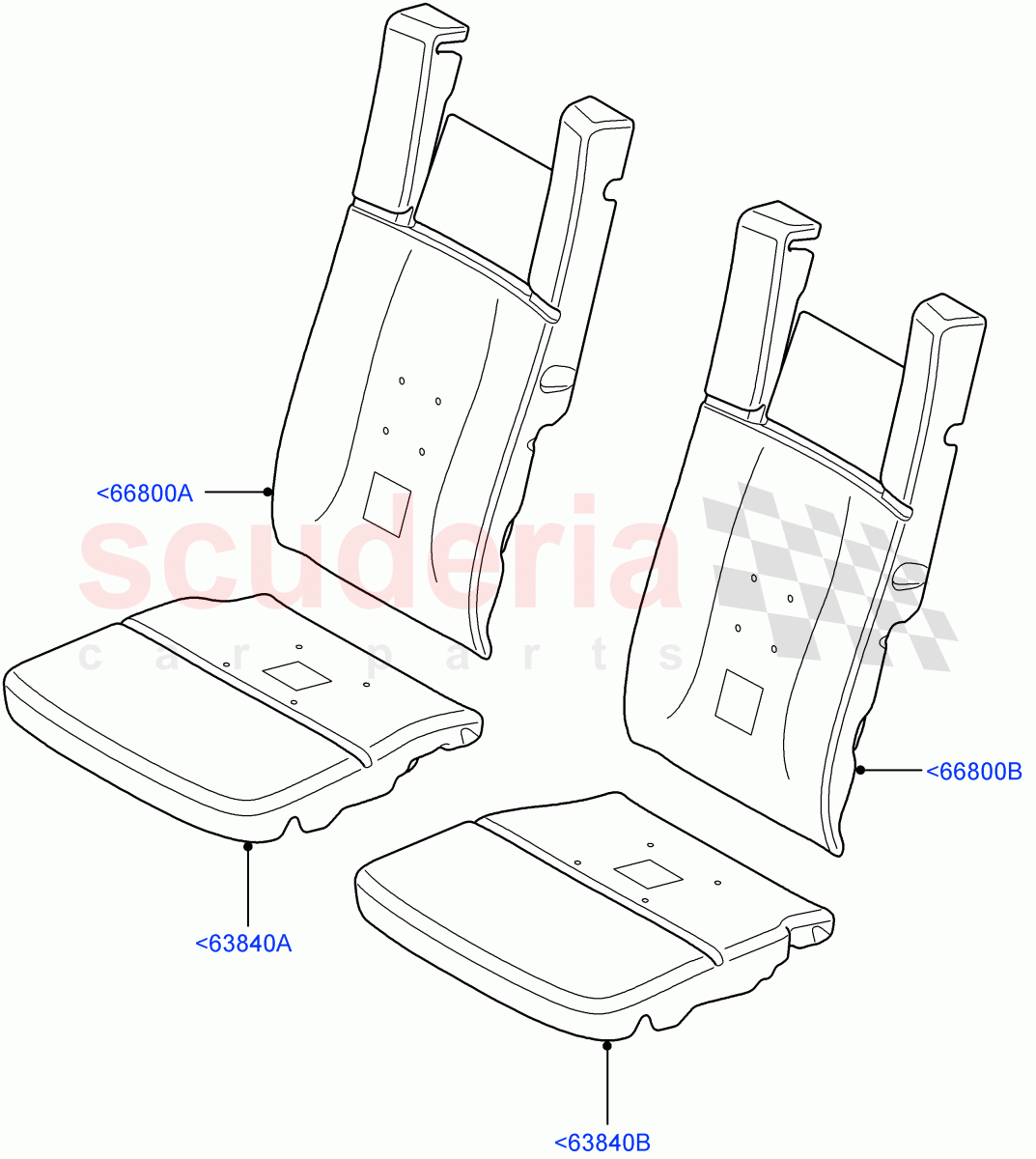 Rear Seat Pads/Valances & Heating (All Third Row Seating) ((V) FROMAA000001) of Land Rover Land Rover Discovery 4 (2010-2016) [5.0 OHC SGDI NA V8 Petrol]