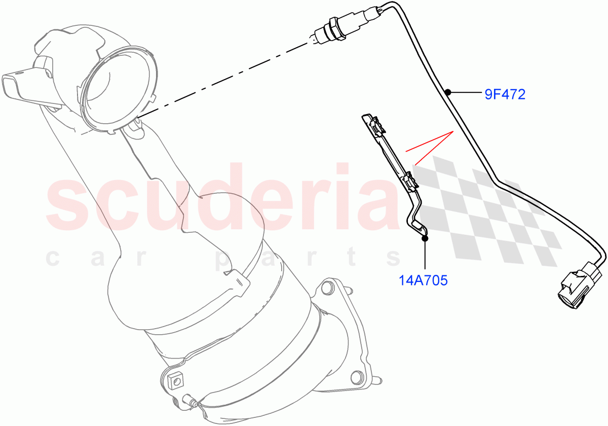 Exhaust Sensors And Modules (2.0L I4 DSL MID DOHC AJ200, Euro Stage 4 Emissions) ((V) FROMHH000001) of Land Rover Land Rover Discovery Sport (2015+) [2.0 Turbo Diesel]